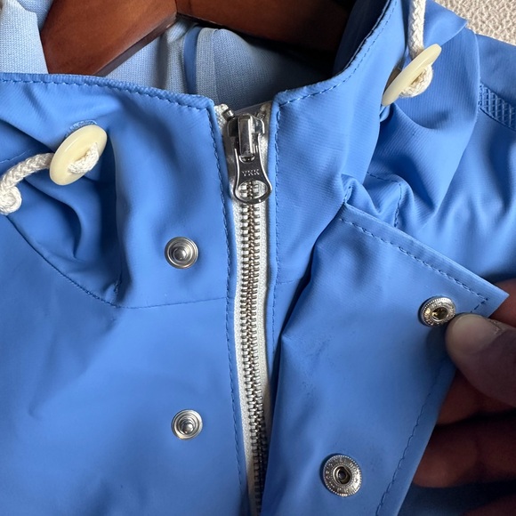 Norse Projects Anker Rain Jacket Hooded Zip/Button Blue Raincoat NWT MEN SIZE M - Picture 3 of 8